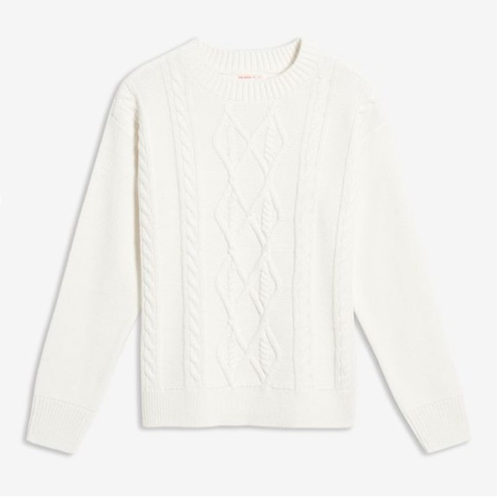 Joe Fresh Jillian Harris Collab Cable Knit Sweater. 1x cream